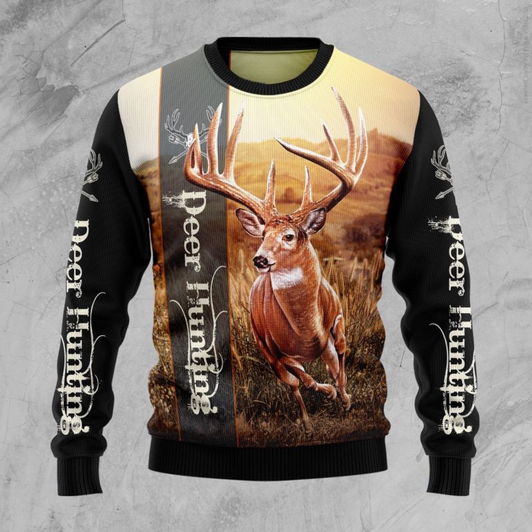 Deer Hunting Christmas Wool Sweater