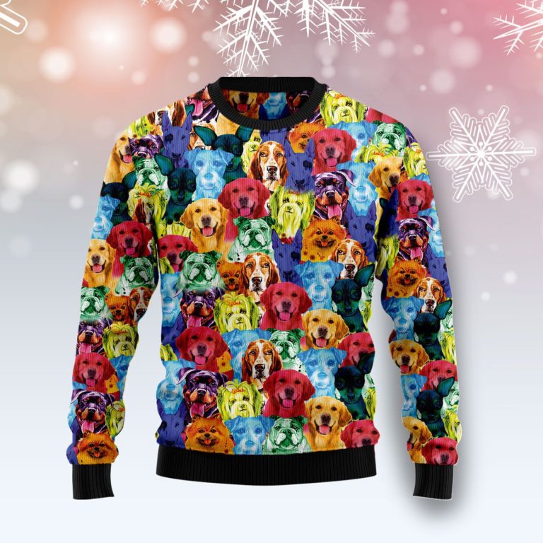 Dog Colorful Christmas Wool Sweater