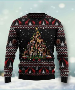 Giraffe Christmas Tree Christmas Wool Sweater