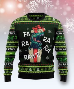 Dinosaur Gift Farararawr Christmas Wool Sweater