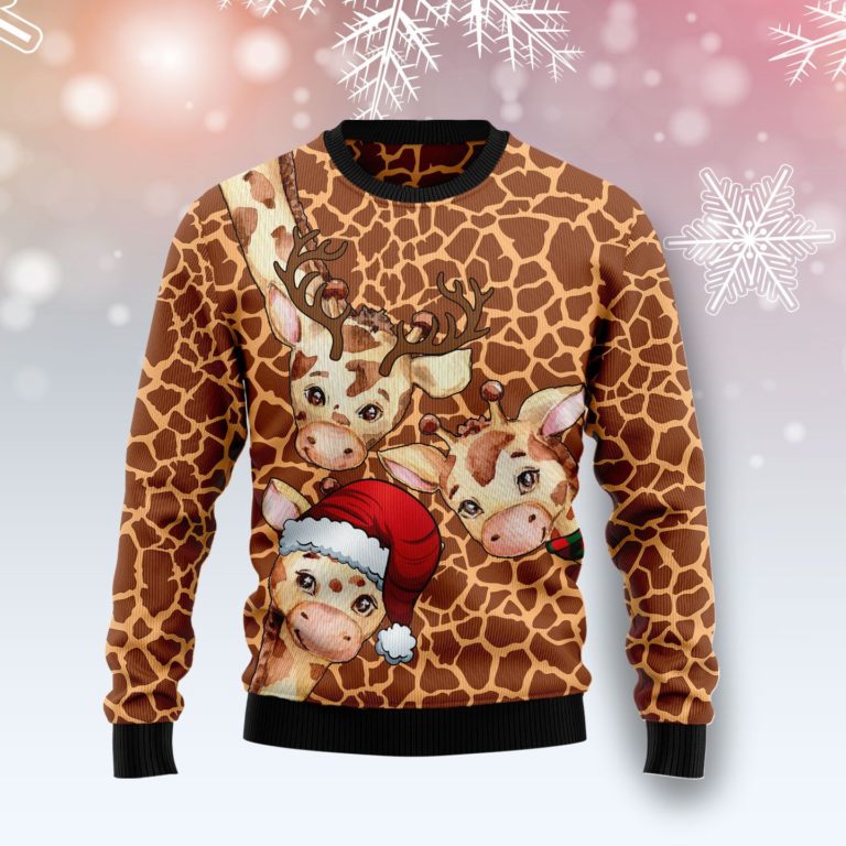 Giraffe Funny Christmas Wool Sweater