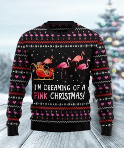 Flamingo I’m dreaming of a Pink Christmas Christmas Wool Sweater