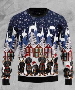 Dachshund Family Christmas Wool Sweater