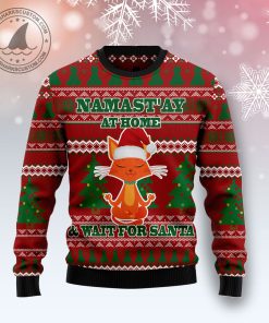 Cat Yoga Christmas Wool Sweater Cat Yoga Christmas Wool Sweater