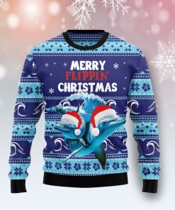 Dolphin Flippin’ Christmas Christmas Wool Sweater