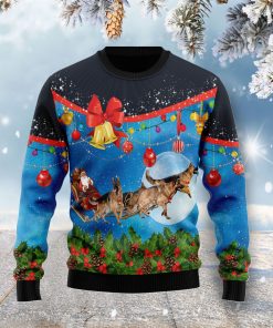 German Shepherd Sleigh Christmas Wool Sweater