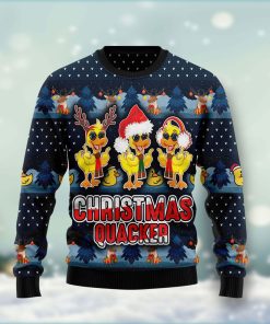 Cute Duck Quacker Christmas Wool Sweater