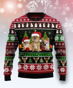 Chihuahua Group Beauty Christmas Wool Sweater