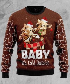 Funny Giraffe Christmas Wool Sweater Funny Giraffe Christmas Wool Sweater