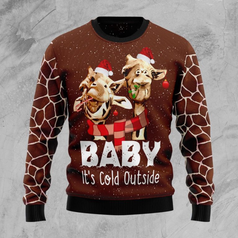 Funny Giraffe Christmas Wool Sweater