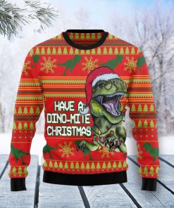 Dinosaur Funny Christmas Wool Sweater Dinosaur Funny Christmas Wool Sweater