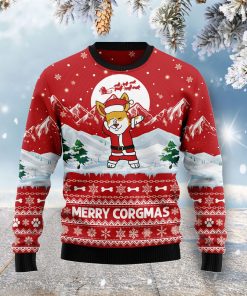 Corgi Merry Xmas Christmas Wool Sweater