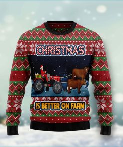 Christmas Is Better On Farm Christmas Wool Sweater Christmas Is Better On Farm Christmas Wool Sweater