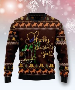Cowboy Boots Christmas Christmas Wool Sweater
