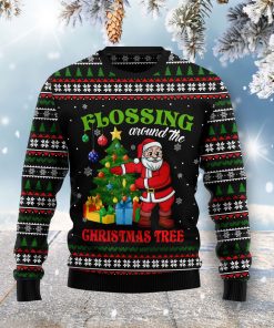 Flossing Around The Christmas Tree Christmas Wool Sweater