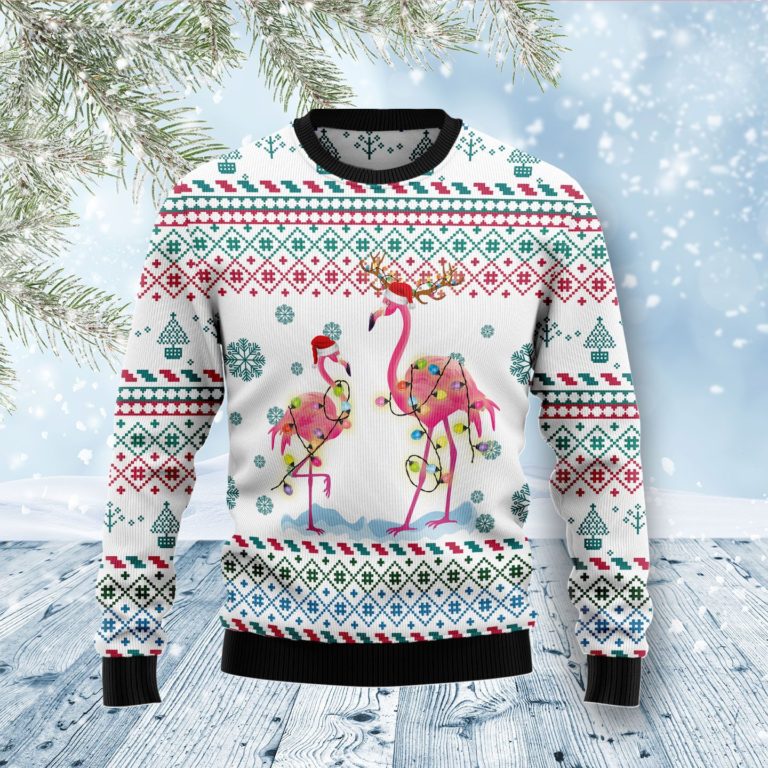 Flamingo Christmas Reunion Christmas Wool Sweater