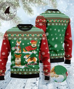 Corgi Snow Day Christmas Wool Sweater