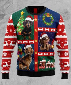 Cute Dachshund Christmas Wool Sweater