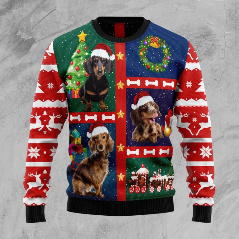 Cute Dachshund Christmas Wool Sweater