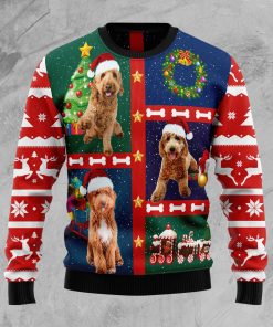 Cute Goldendoodle Christmas Wool Sweater Cute Goldendoodle Christmas Wool Sweater