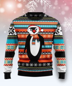 Colorful Pattern Penguin Christmas Wool Sweater