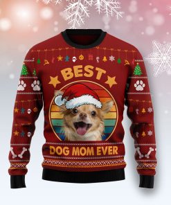 Chihuahua Best Dog Mom Ever Christmas Wool Sweater
