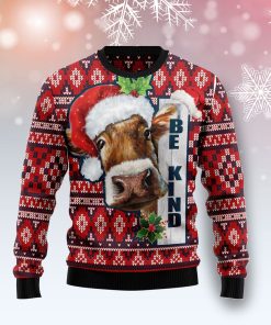 Cow Be Kind Christmas Wool Sweater