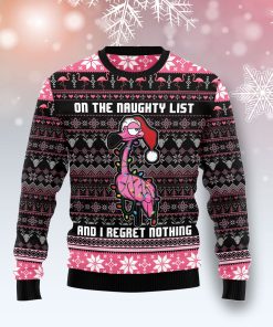 Flamingo Naughty List Christmas Wool Sweater Flamingo Naughty List Christmas Wool Sweater