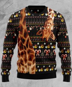 Giraffe Funny Christmas Wool Sweater