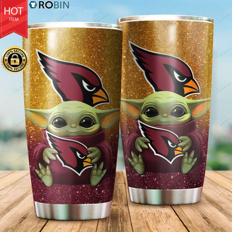 Baby Yoda Hug Arizona Cardinals 20oz Tumbler