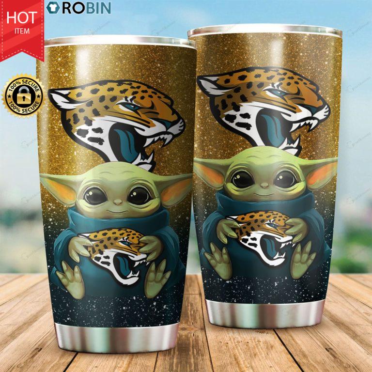 Baby Yoda Hug Jacksonville Jaguars 20oz Tumbler