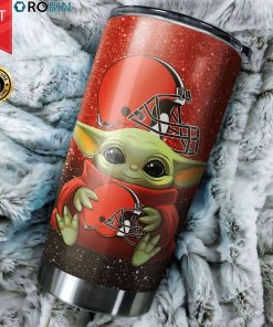 Baby Yoda Hug Cleveland Browns 20oz Tumbler Baby Yoda Hug Cleveland Browns 20oz Tumbler