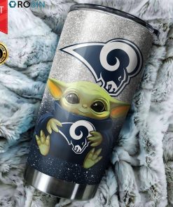 Baby Yoda Hug Los Angeles Rams 20oz Tumbler Baby Yoda Hug Los Angeles Rams 20oz Tumbler