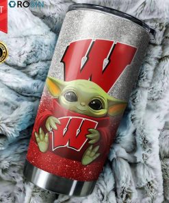 Baby Yoda Hug Wisconsin Badgers 20oz Tumbler Baby Yoda Hug Wisconsin Badgers 20oz Tumbler
