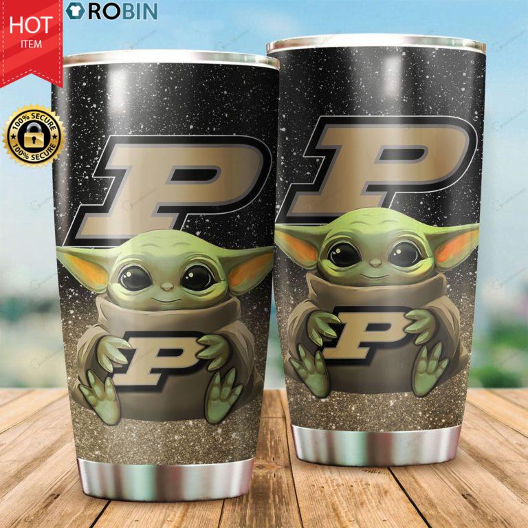 Baby Yoda Hug Purdue Boilermakers 20oz Tumbler