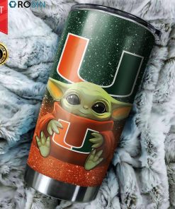 Baby Yoda Hug Miami Hurricanes 20oz Tumbler Baby Yoda Hug Miami Hurricanes 20oz Tumbler