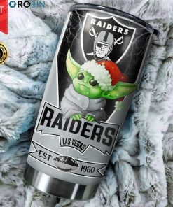 Christmas Baby Yoda Las Vegas Raiders NFL 20oz Tumbler Christmas Baby Yoda Las Vegas Raiders NFL 20oz Tumbler
