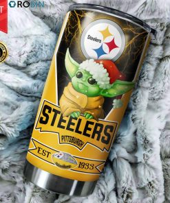 Christmas Baby Yoda Pittsburgh Steelers NFL 20oz Tumbler Christmas Baby Yoda Pittsburgh Steelers NFL 20oz Tumbler
