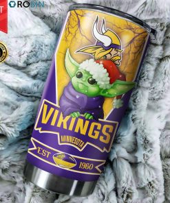 Christmas Baby Yoda Minnesota Vikings NFL 20oz Tumbler Christmas Baby Yoda Minnesota Vikings NFL 20oz Tumbler