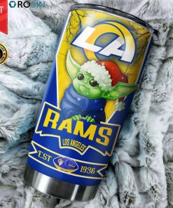 Christmas Baby Yoda Los Angeles Rams NFL 20oz Tumbler Christmas Baby Yoda Los Angeles Rams NFL 20oz Tumbler
