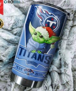 Christmas Baby Yoda Tennessee Titans NFL 20oz Tumbler