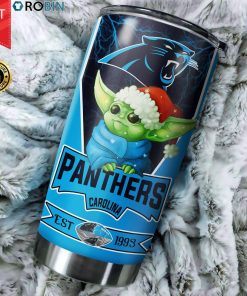 Christmas Baby Yoda Carolina Panthers NFL 20oz Tumbler Christmas Baby Yoda Carolina Panthers NFL 20oz Tumbler