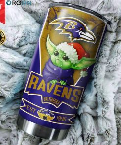 Christmas Baby Yoda Baltimore Ravens NFL 20oz Tumbler Christmas Baby Yoda Baltimore Ravens NFL 20oz Tumbler