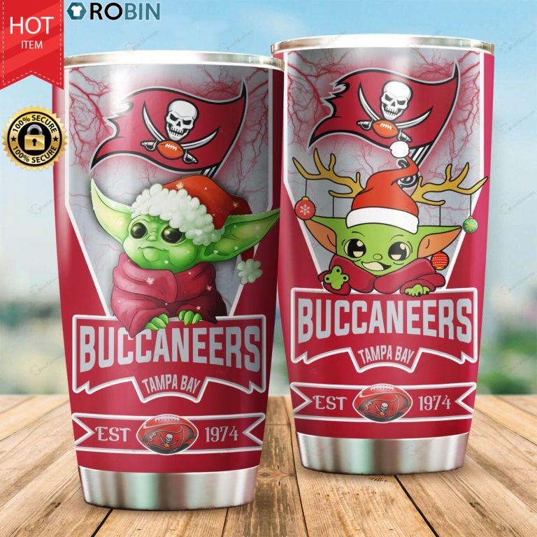 Christmas Baby Yoda Tampa Bay Buccaneers NFL 20oz Tumbler