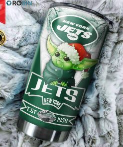 Christmas Baby Yoda New York Jets NFL 20oz Tumbler Christmas Baby Yoda New York Jets NFL 20oz Tumbler