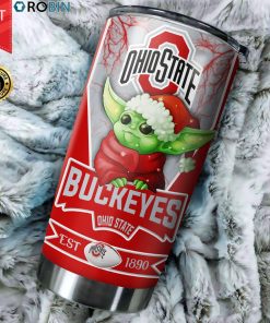 Christmas Baby Yoda Ohio State Buckeyes NCAA 20oz Tumbler Christmas Baby Yoda Ohio State Buckeyes NCAA 20oz Tumbler