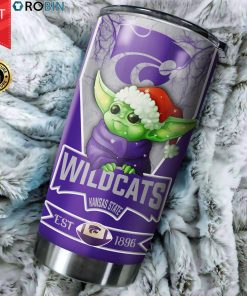 Christmas Baby Yoda Kansas State Wildcats NCAA 20oz Tumbler Christmas Baby Yoda Kansas State Wildcats NCAA 20oz Tumbler