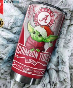 Christmas Baby Yoda Alabama Crimson Tide NCAA 20oz Tumbler Christmas Baby Yoda Alabama Crimson Tide NCAA 20oz Tumbler