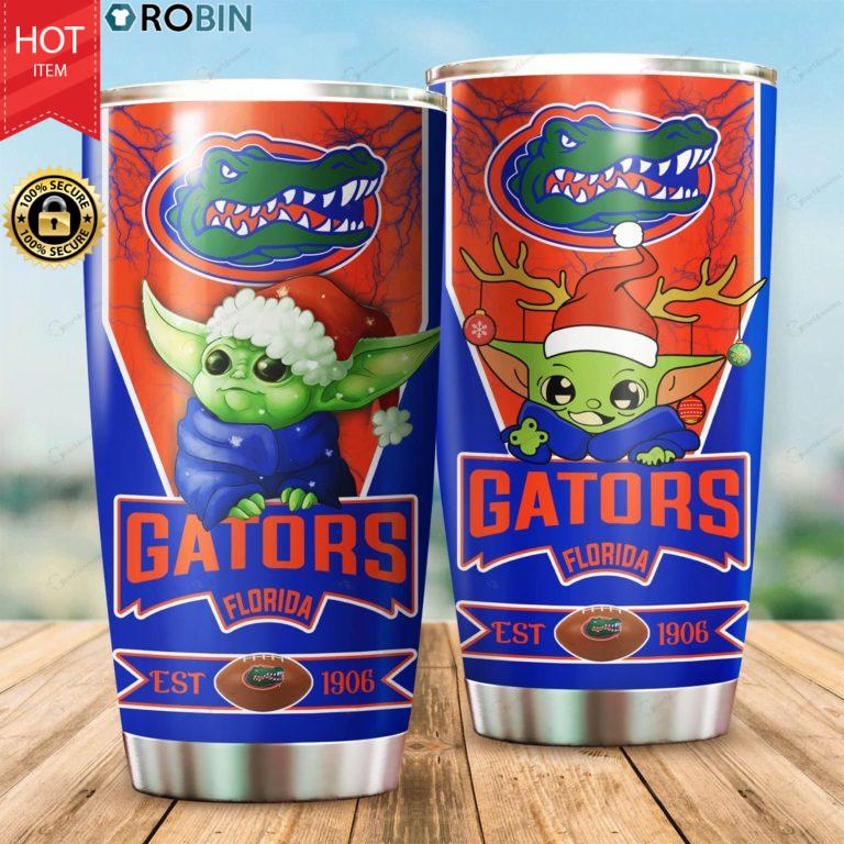 Christmas Baby Yoda Florida Gators NCAA 20oz Tumbler
