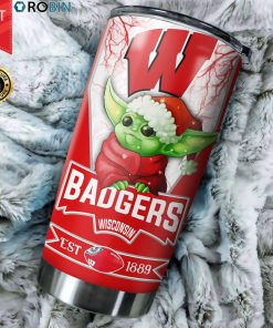 Christmas Baby Yoda Wisconsin Badgers NCAA 20oz Tumbler Christmas Baby Yoda Wisconsin Badgers NCAA 20oz Tumbler
